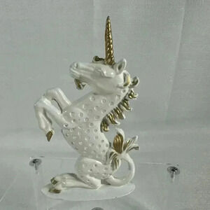 Unicorn Metal‎ Earring Holder 5" White Vintage 80s